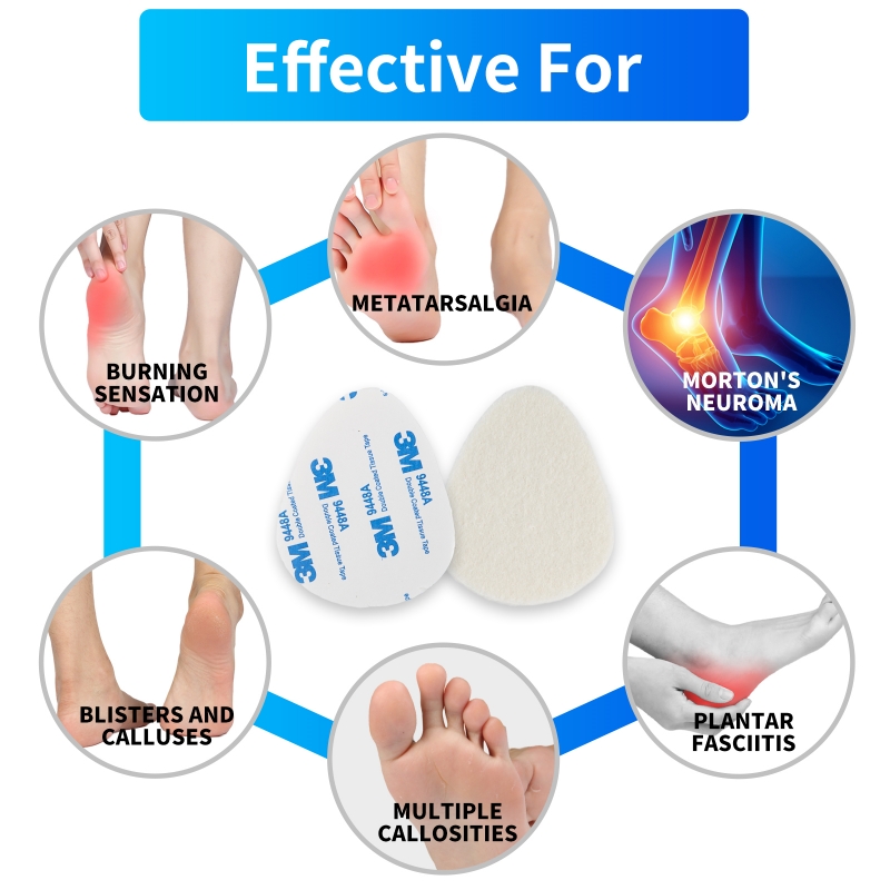 Wool Felt Metatarsal Foot Pads