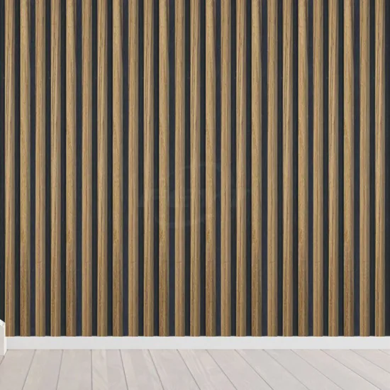 Luxury Round Slat Akupanle Wood Slat Acoustic Wall Panels