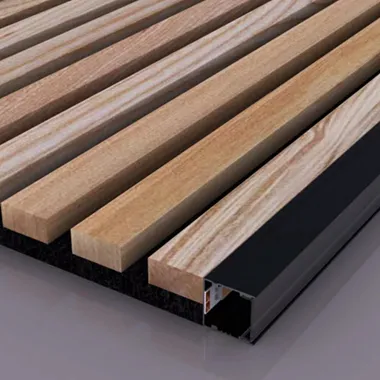 LED Light Wood Slat Acoustic Panles