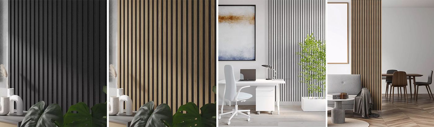 Luxury 3-side Akupanle Wood Slat Acoustic Wall Panels